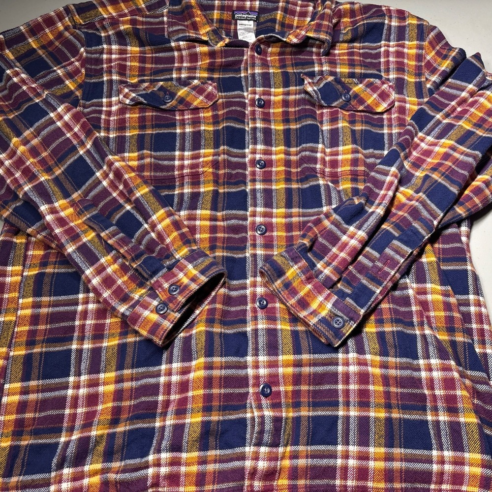 Patagonia Fjord Flannel XL Long Sleeve Cotton Button Down Shirt 53947FA14